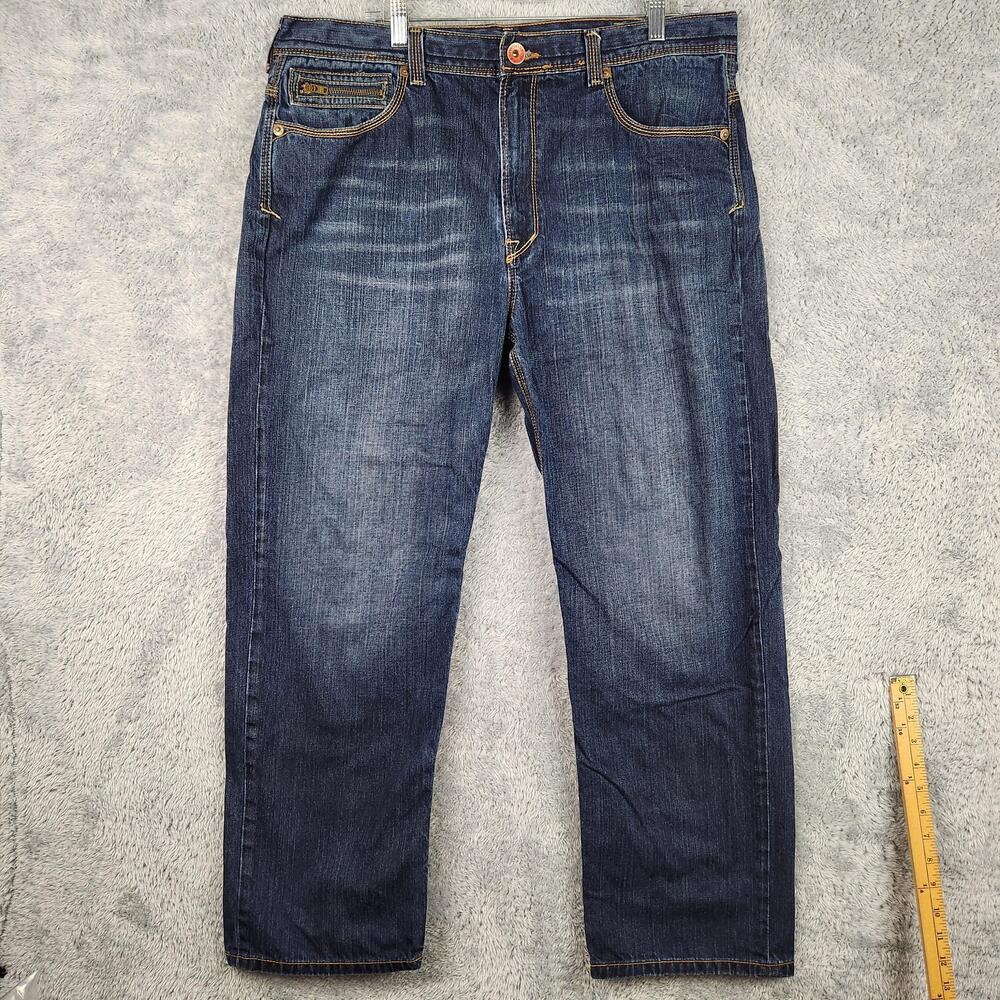Vintage DKNY Jeans SOHO Alejo Mens Jeans 38x30 Blue Straight Leg Relaxed Fit Y2k